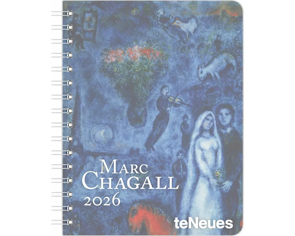 teNeues - Marc Chagall Diary 2026 – Buchkalender 17x22 cm | Wochenkalender Deluxe mit poetischen Meisterwerken für Chagall-Fans & Kunstliebhaber