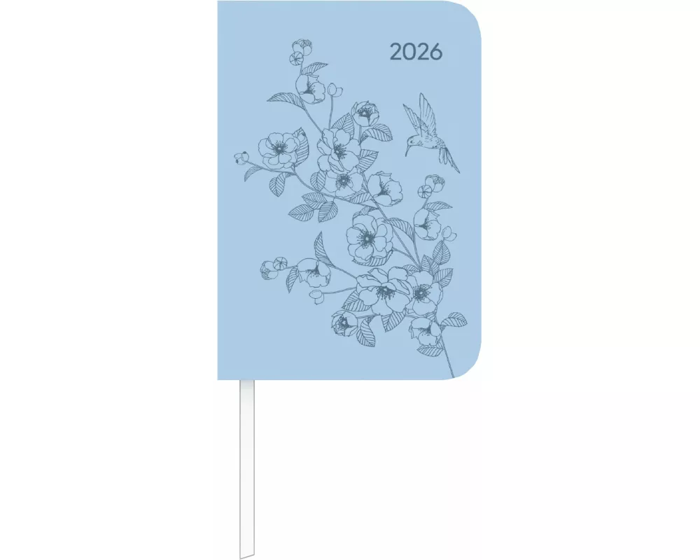 Alpha Edition - Lady Journal Mini Deluxe Sky 2026 – Taschenkalender 8×11,5 cm – 144 Seiten – hochwertiger Mini-Planer mit Tucson-Einband & Motivprägun