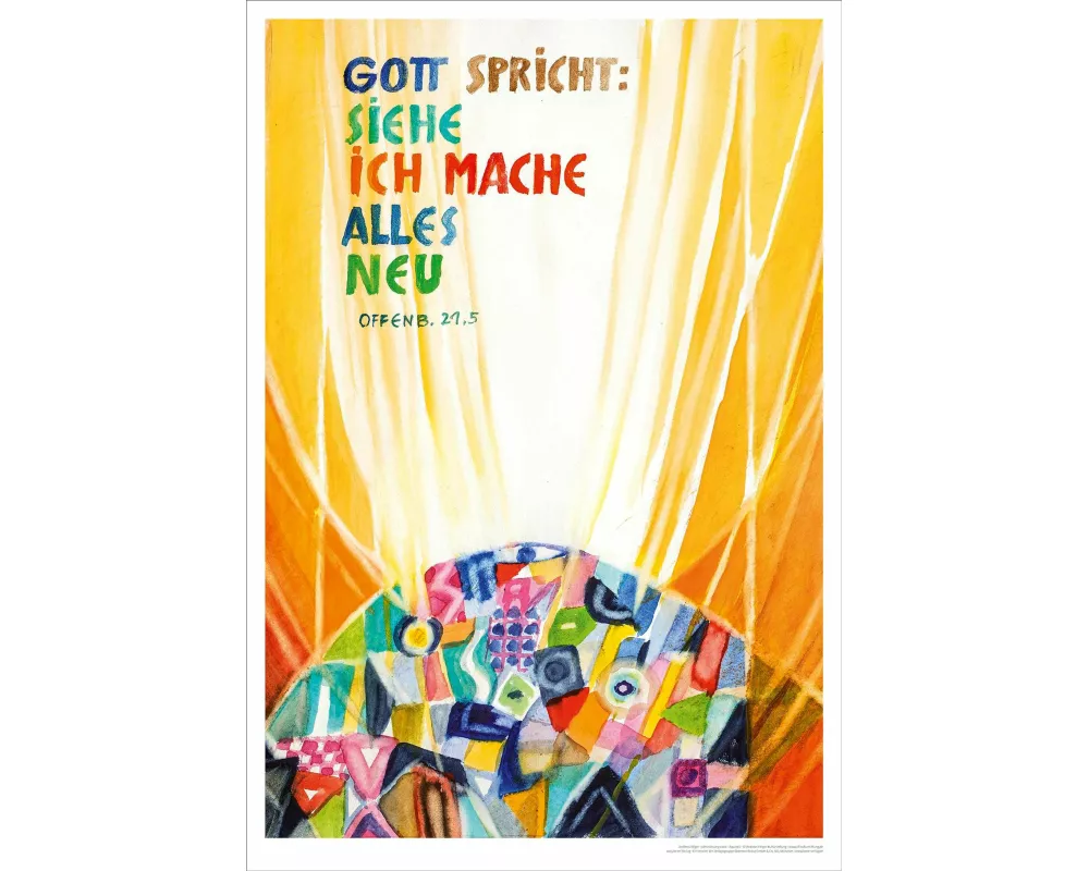 Jahreslosung Andreas Felger 2026, Kunstdruck 63 x 92 cm