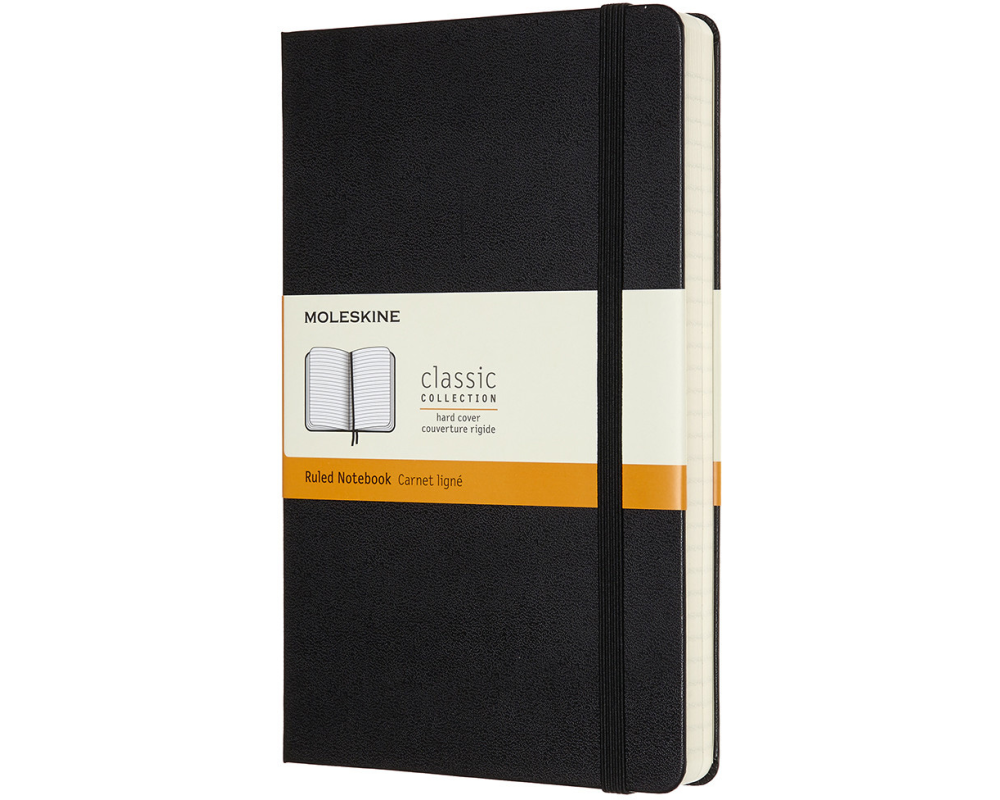 MOLESKINE Notizbuch HC L/A5 628004 liniert, schwarz, 400 Seiten