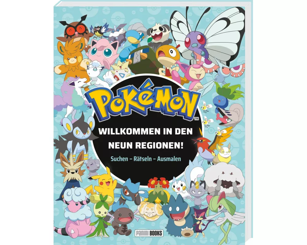 Pokémon: Willkommen in den neun Regionen! - Suchen - Rätseln - Ausmalen