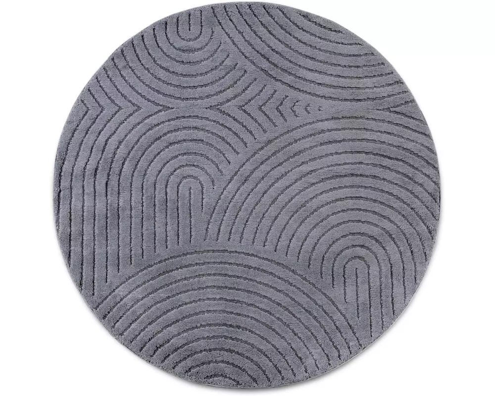 Elle Decoration Teppich Panglao Ø 160 cm, Anthracite