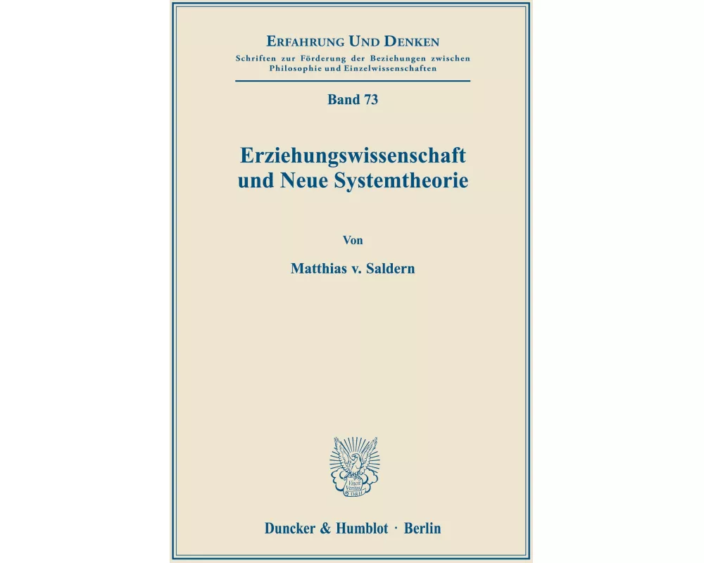 Erziehungswissenschaft und Neue Systemtheorie