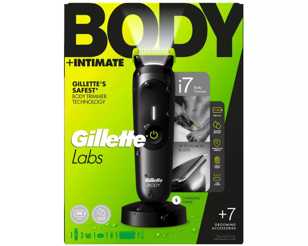 Gillette Körperrasierer + Intimhaartrimmer für Männer i7