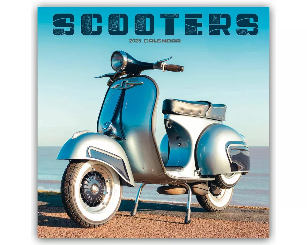Scooters Square Wall Calendar 2025