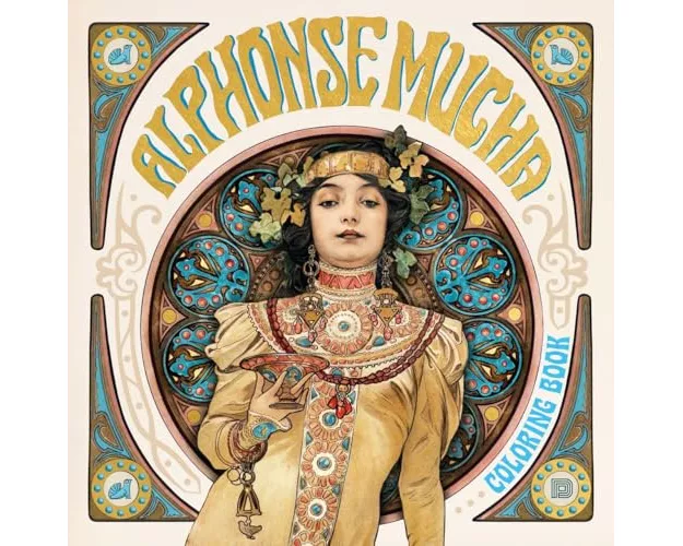 Alphonse Mucha Coloring Book
