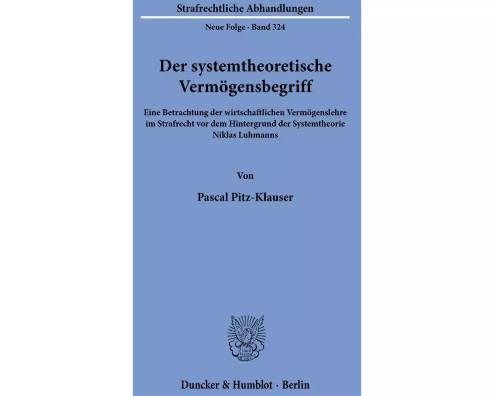 Der systemtheoretische Vermögensbegriff
