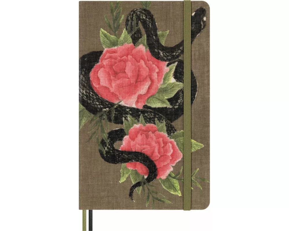 Moleskine Das Jahr der Schlange Rosen Notizbuch, L/A5, fester Einband, liniert, ohne Box