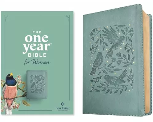 NLT The One Year Bible for Women, Birdsong Teal