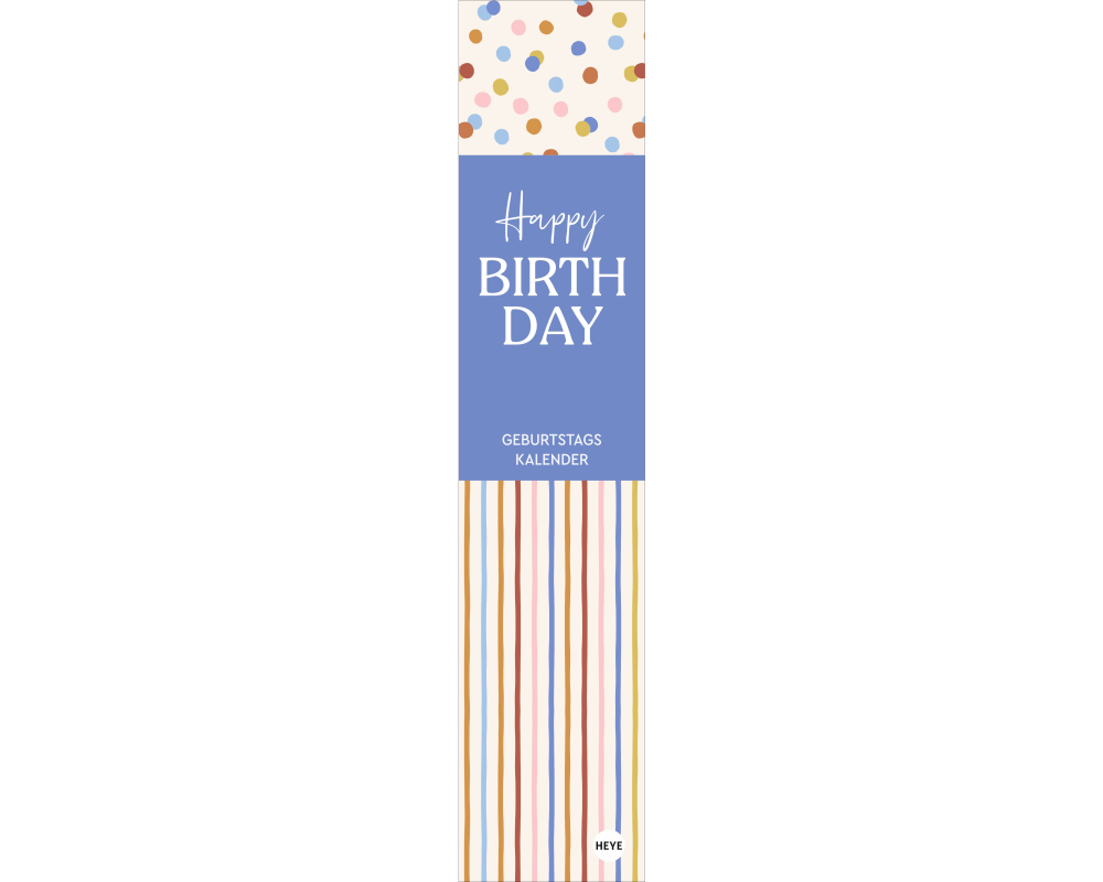 HEYE Geburtstagskalender 23552 Design 7x33cm