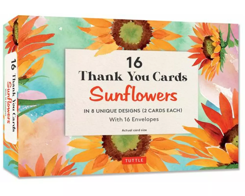 16 Thank You Cards, Sunflowers