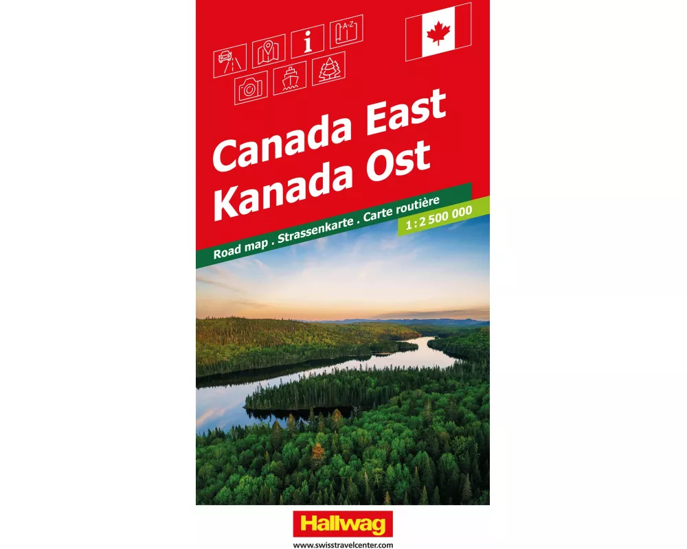 Hallwag Strassenkarte Kanada Ost 1:2,5 Mio