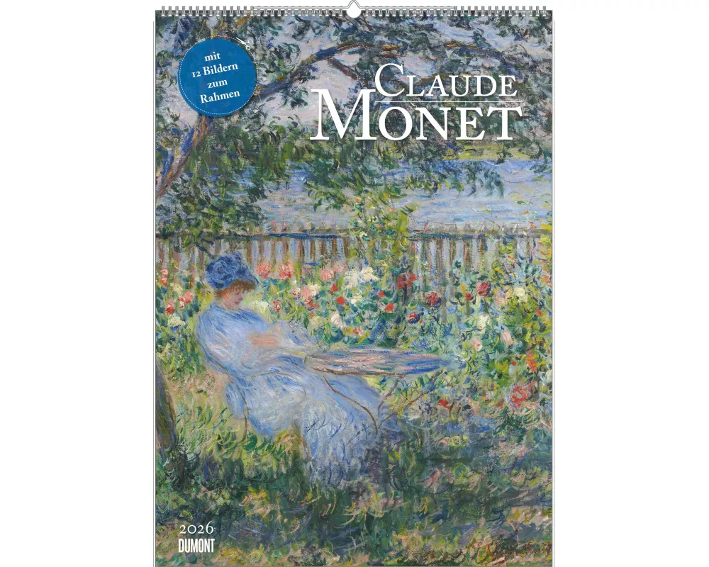 DUMONT - Claude Monet 2026 – Kunst-Poster-Kalender 50 x 70 cm, Wandkalender mit 12 Meisterwerken des Impressionismus für Kunstliebhaber