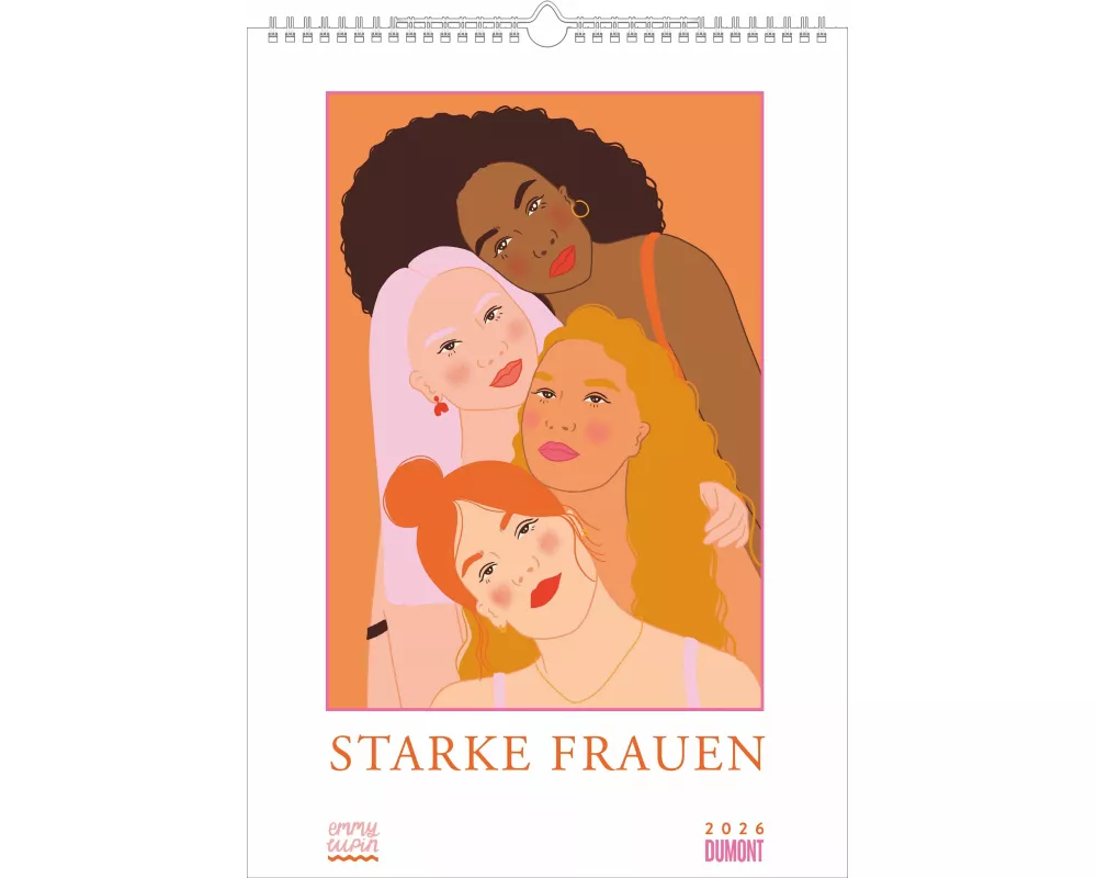DUMONT - Starke Frauen 2026 – Wandkalender – Hochformat A3 29,7 x 42 cm, Illustrationen von Emmy Lupin