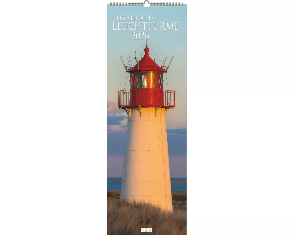 DUMONT - Leuchttürme 2026 – Wandkalender King-Size 34×98 cm mit 12 maritimen Fotografien, Foto-Kalender mit Standortkarten & Infos für Küsten- und See