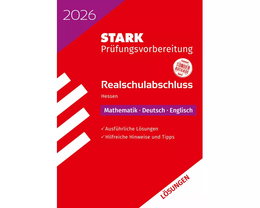STARK Lösungen zu Mathematik, Deutsch, Englisch - Realschulabschluss 2026 Hessen - Prüfungsvorbereitung