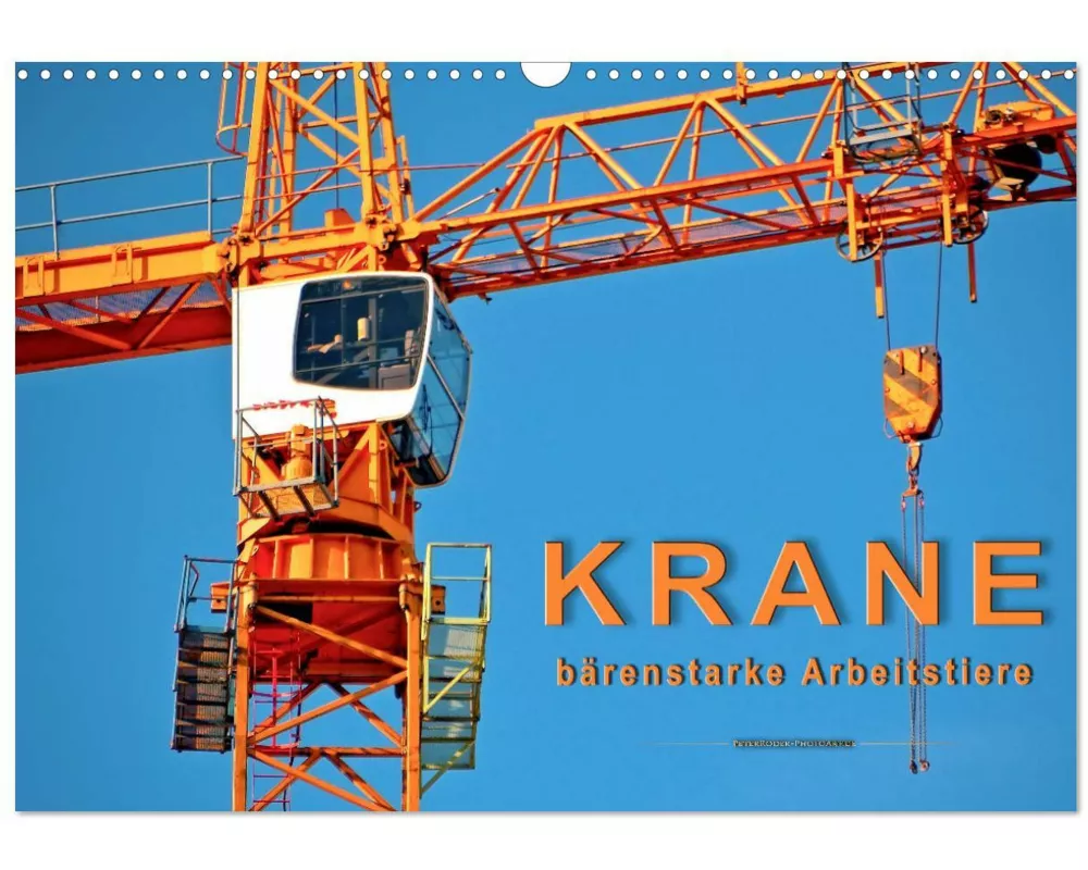 Krane - bärenstarke Arbeitstiere (Wandkalender 2026 DIN A3 quer), CALVENDO Monatskalender