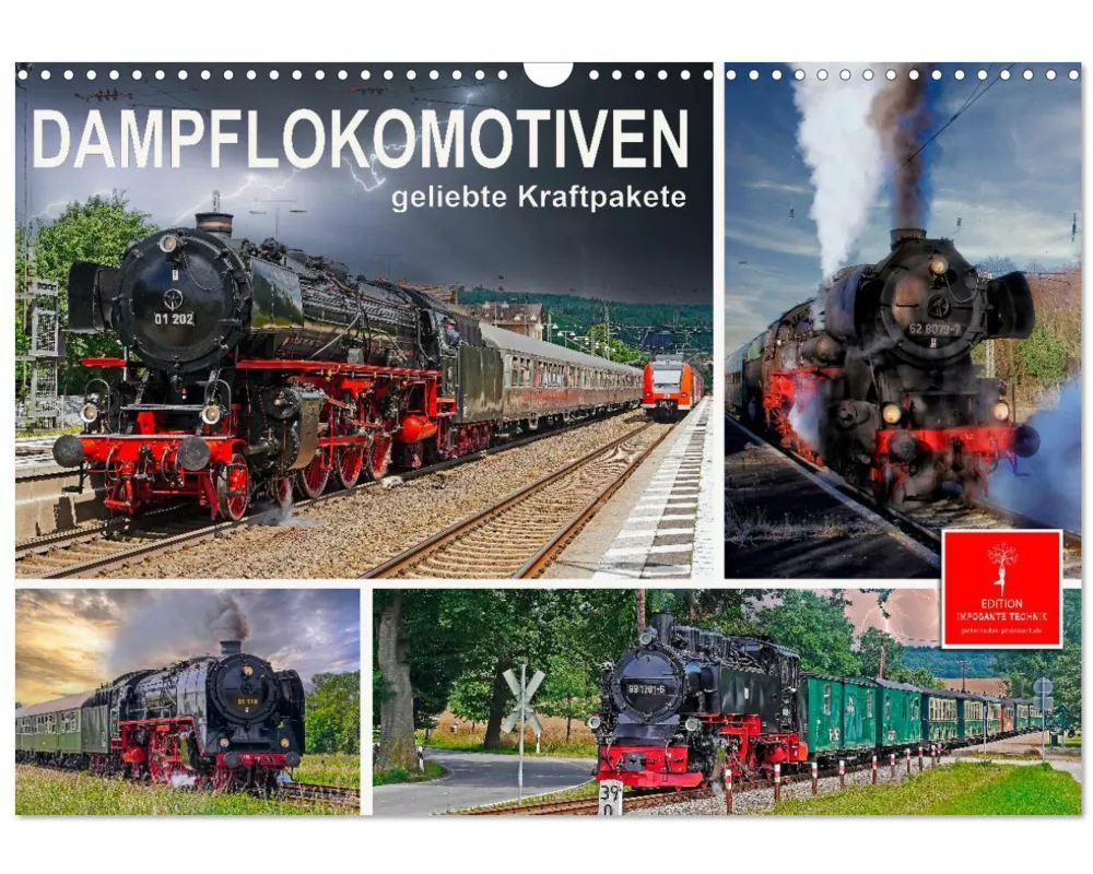Dampflokomotiven - geliebte Kraftpakete (Wandkalender 2026 DIN A3 quer), CALVENDO Monatskalender