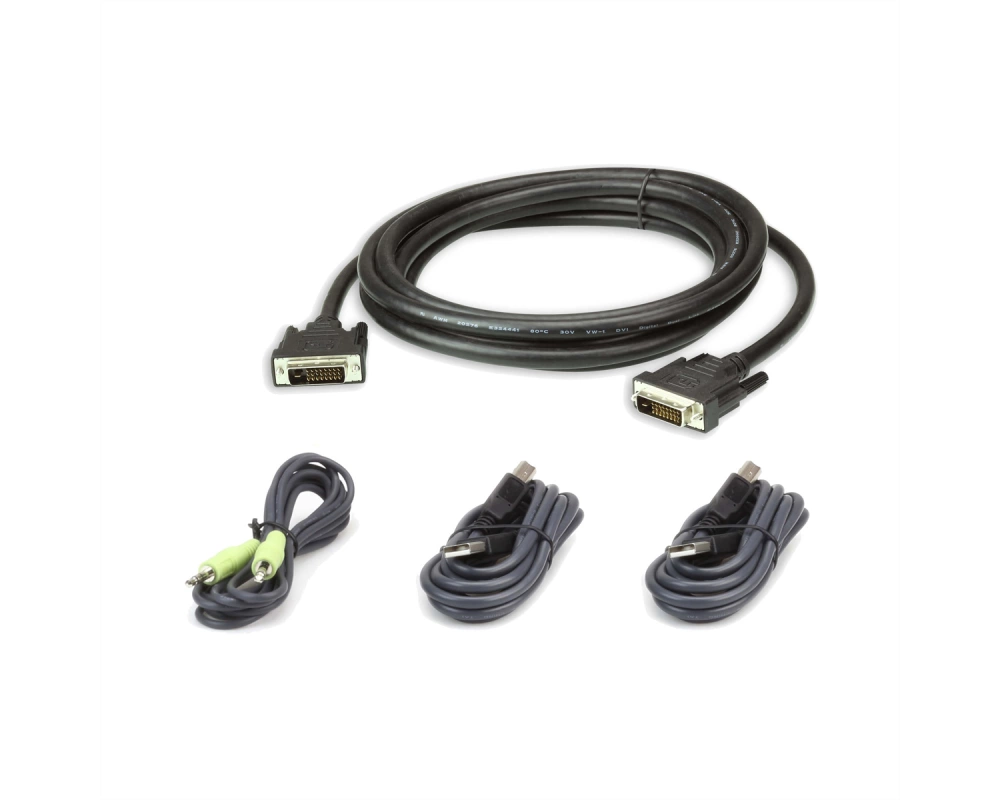 ATEN 2L-7D03UDX4 USB DVI-D Dual Link Secure KVM Kabel Set