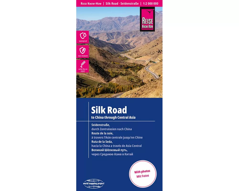 Reise Know-How Landkarte Seidenstraße / Silk Road (1:2 000 000): Durch Zentralasien nach China / To China through Central Asia