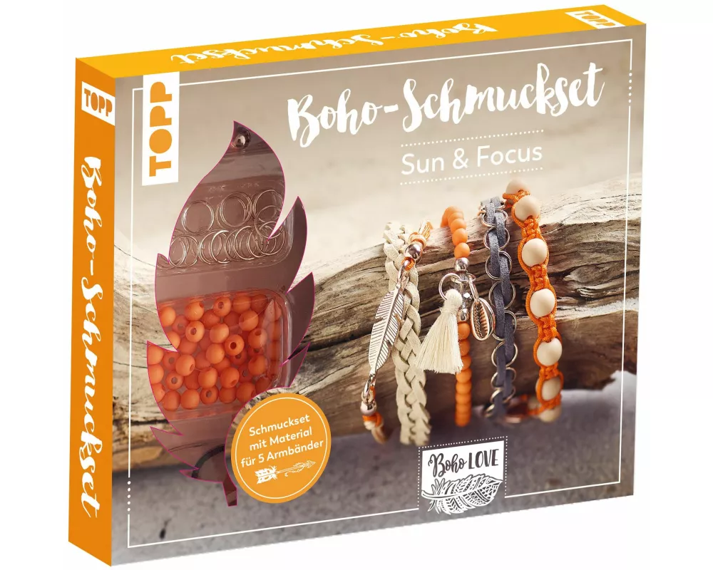 Boho-Schmuckset Sun & Focus (Orange)