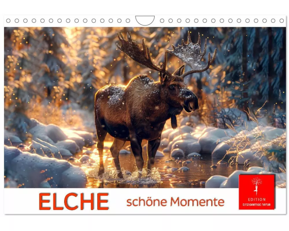 Elche - schöne Momente (Wandkalender 2025 DIN A4 quer), CALVENDO Monatskalender