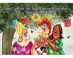 Postkarte. Sport gibt dir das Gefühl... (Freundinne