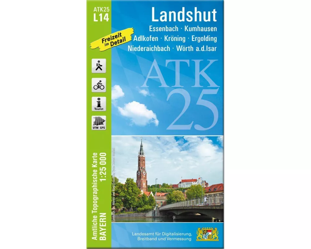ATK25-L14 Landshut (Amtliche Topographische Karte 1:25000)