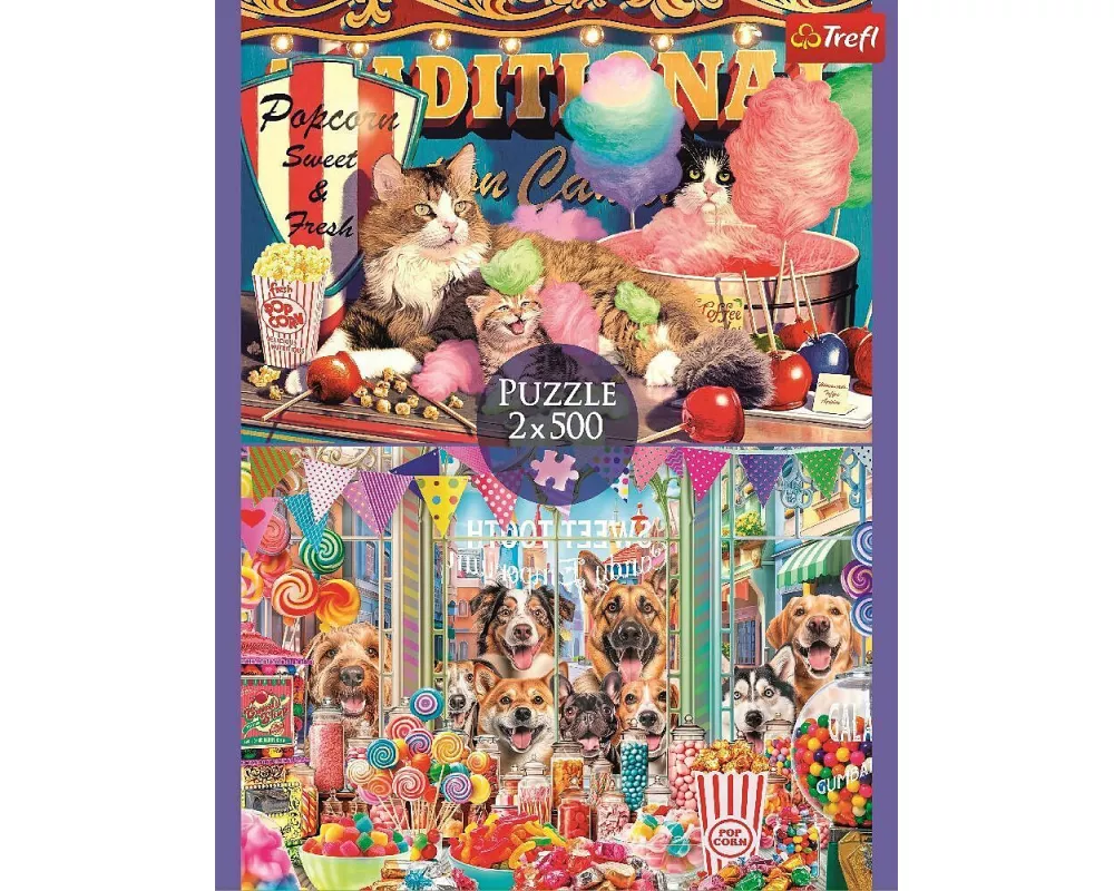 Puzzle 2 x 500 - Flauschige Freunde