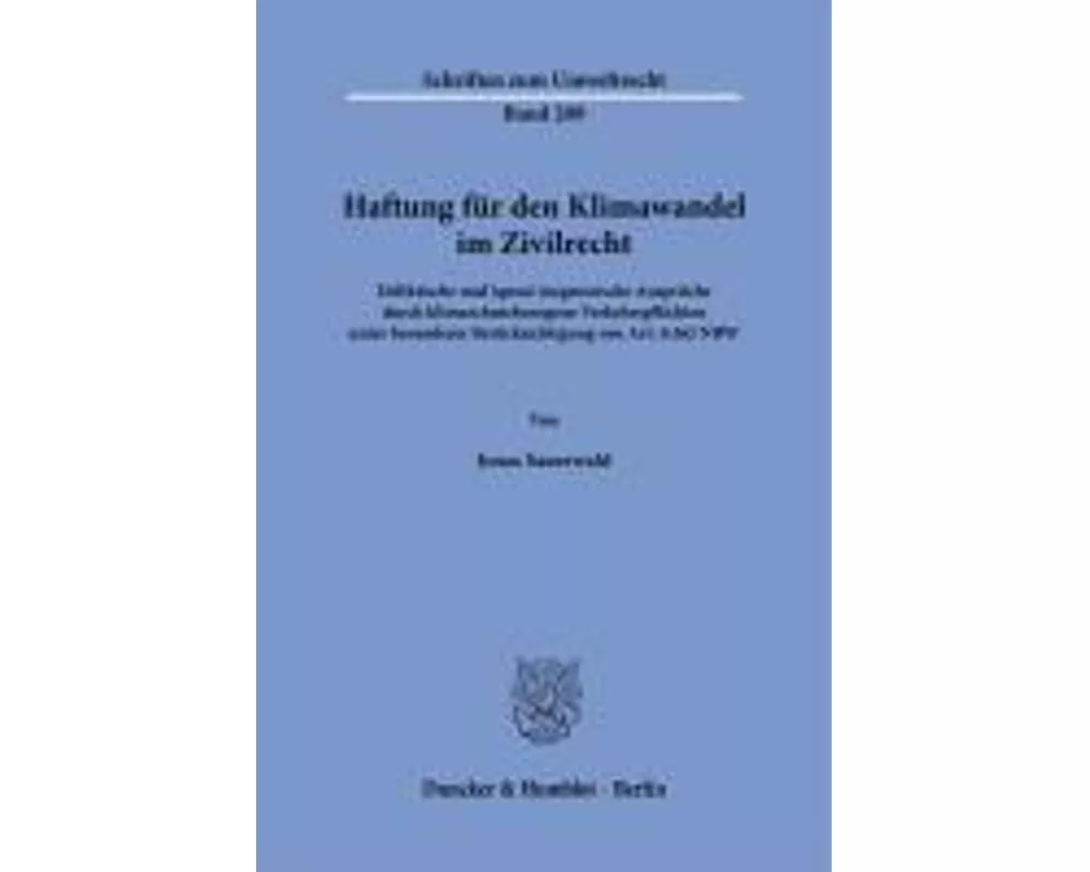 Haftung für den Klimawandel im Zivilrecht