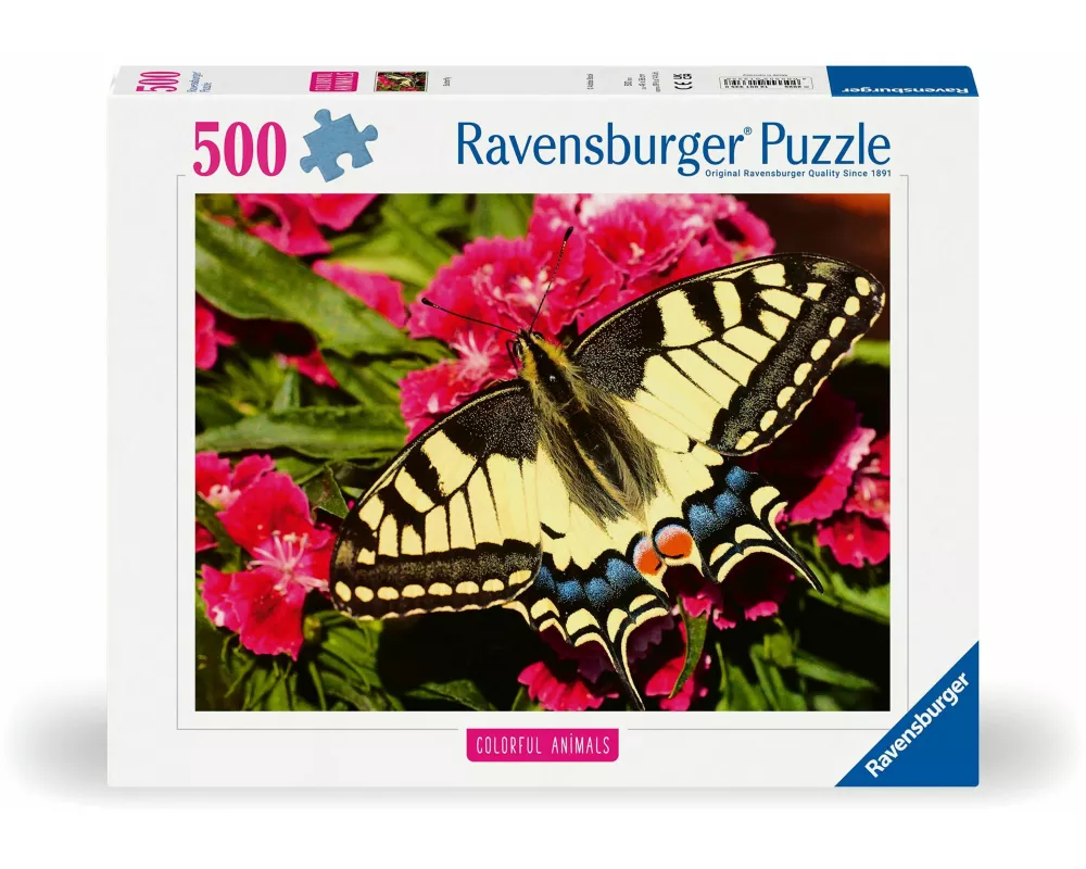 Erwachsenenpuzzle "Colorful Animals" 500 Teile - Schmetterling
