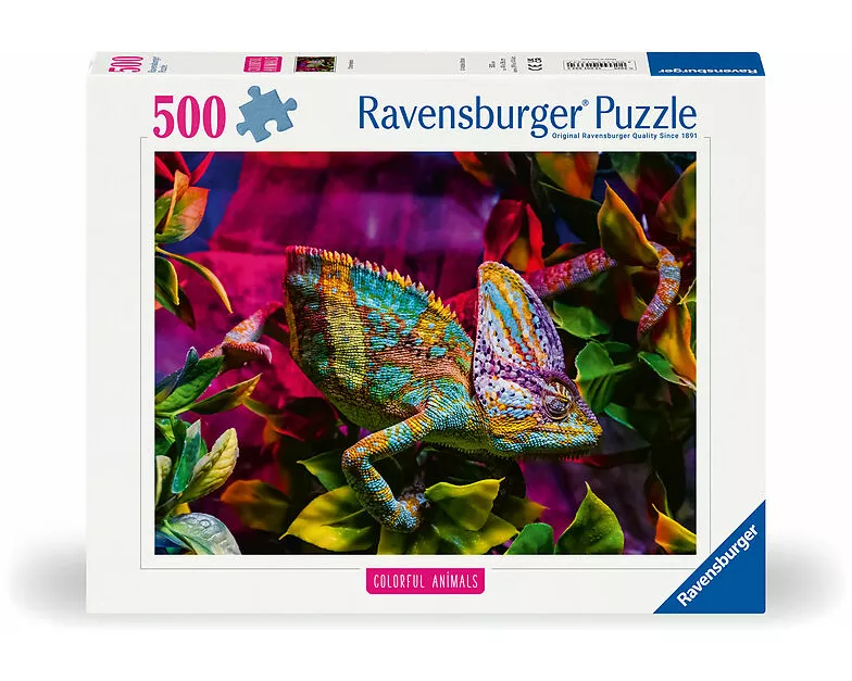 Erwachsenenpuzzle "Colorful Animals" 500 Teile - Chamäleon