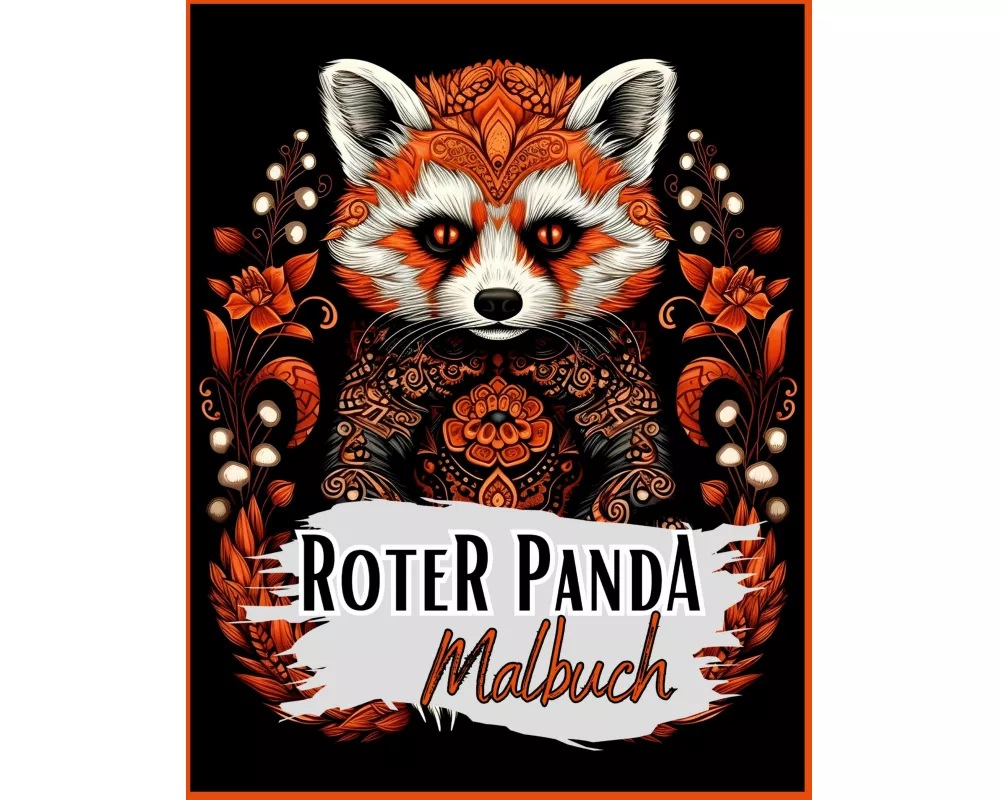 Schwarzes Malbuch "Roter Panda"