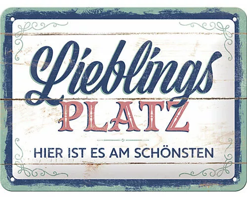 Blechschild. Home & Country / Lieblingsplatz