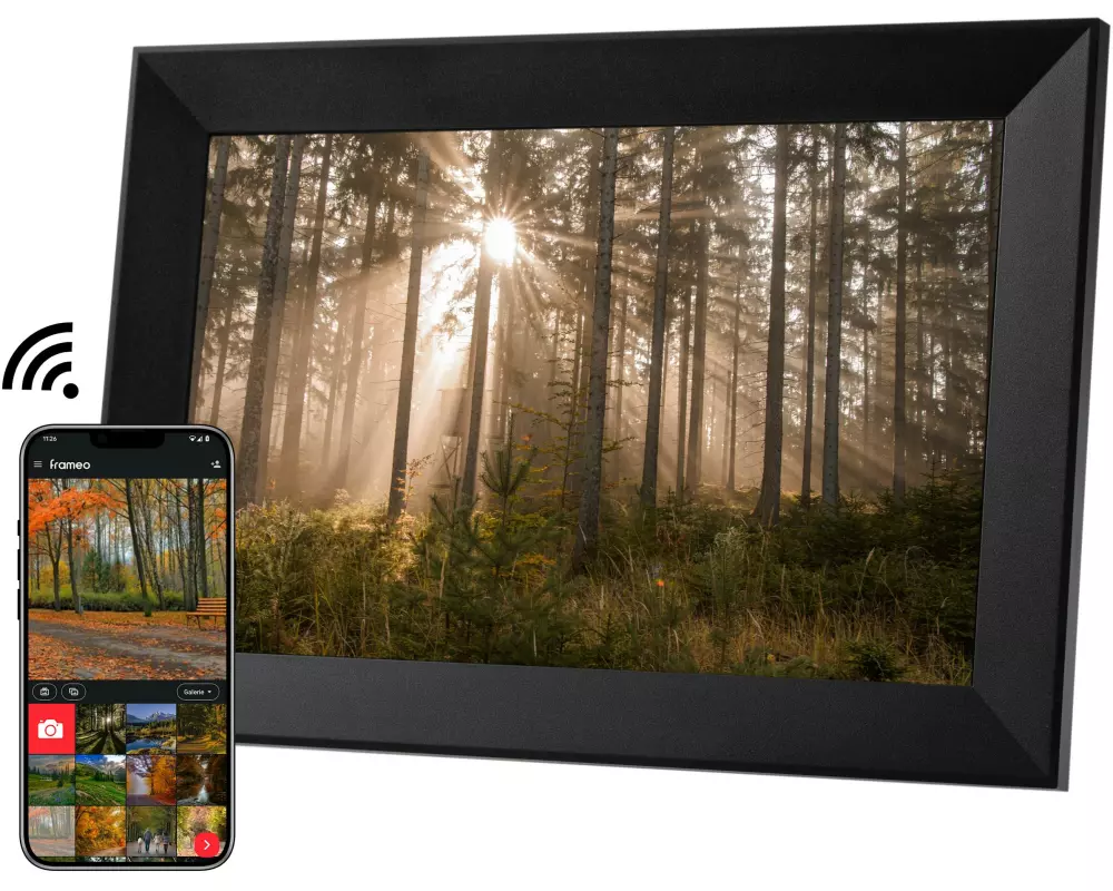 COCON Digitaler Bilderrahmen Momento 10.1", Schwarz