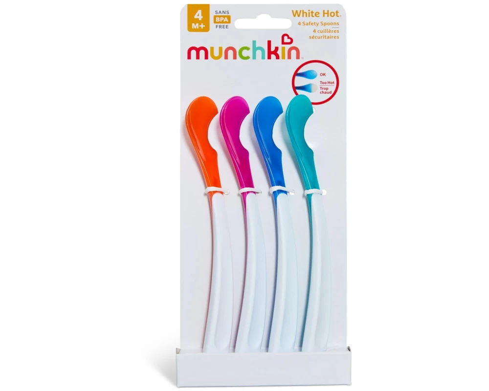 Munchkin Babylöffel White Hot Spoons Mehrfarbig, 4 Stück