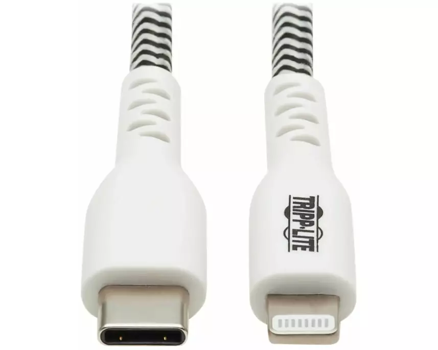 EATON TRIPPLITE Heavy-Duty, USB-C to Lightning, Sync/Charge Cable, with Status LED - MFi Certified, M/M, USB 2.0, 0.9m 3ft.