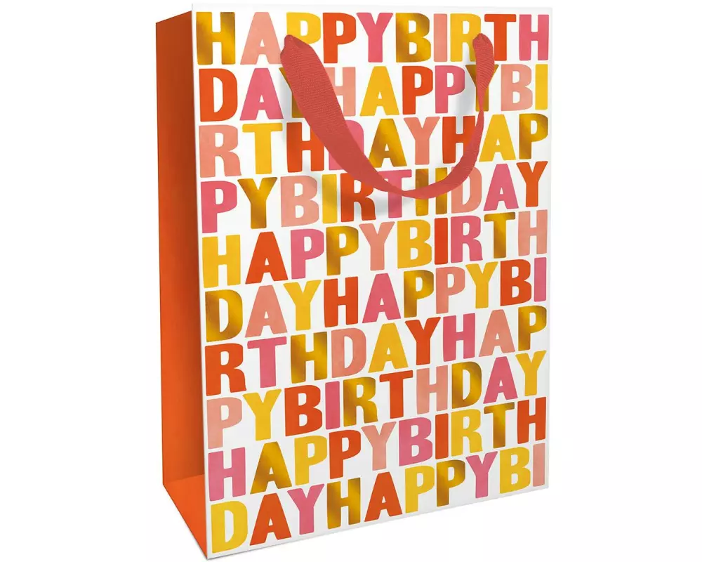 Braun + Company Geschenktasche Birthday 26 x 36 x 13 cm, Rot