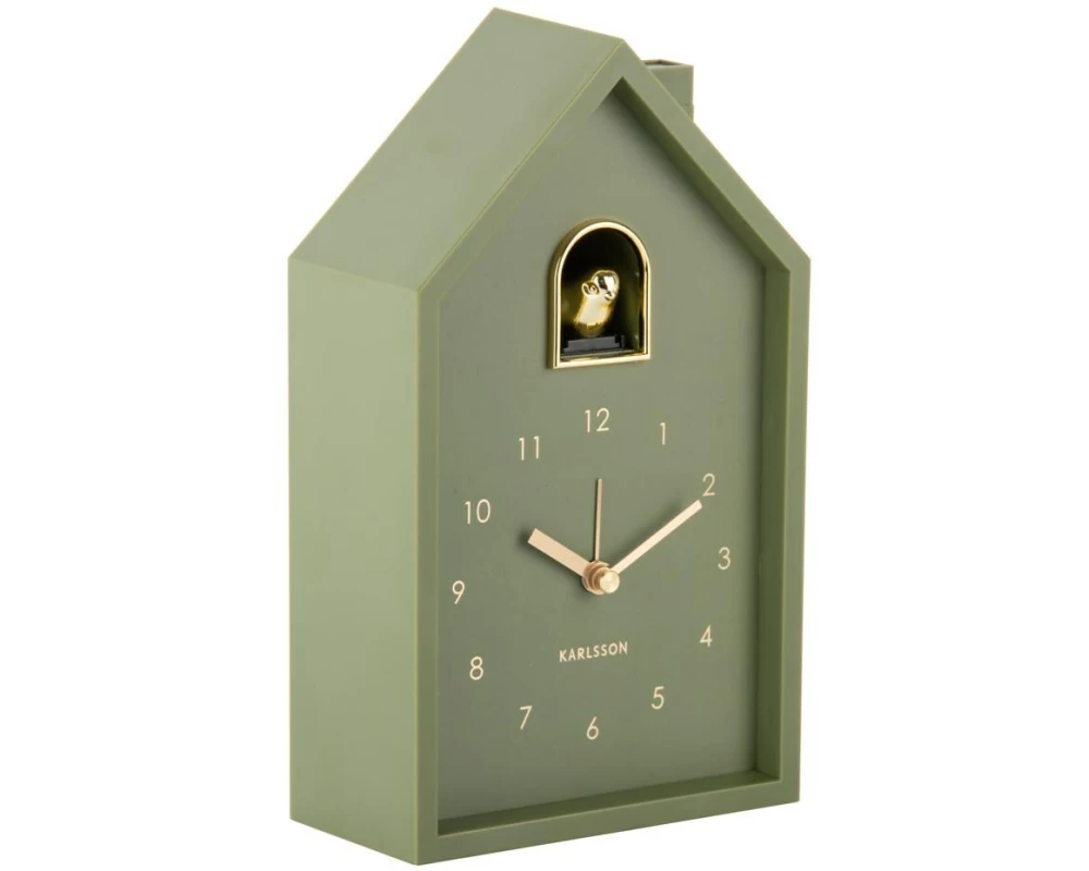 KARLSSON Wecker Modern Cuckoo Oro Luxury Green