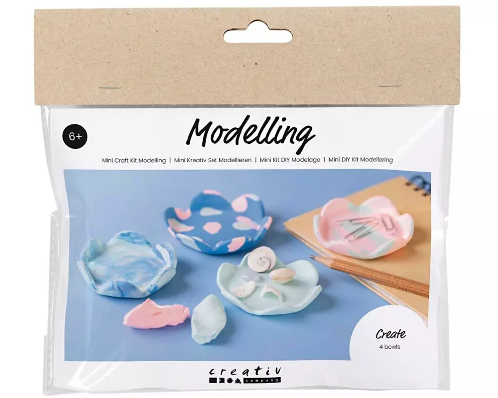 Creativ Company Modellier-Set Schalen Mehrfarbig