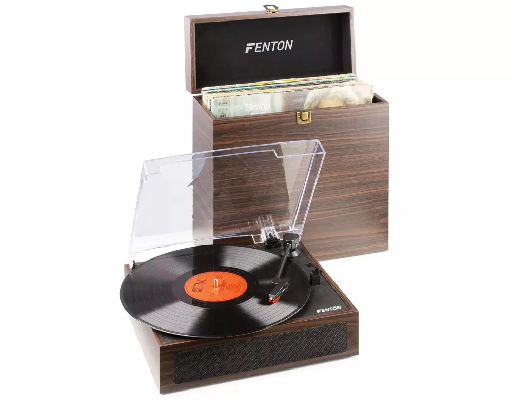 Fenton Plattenspieler mit Bluetooth RP170D Braun