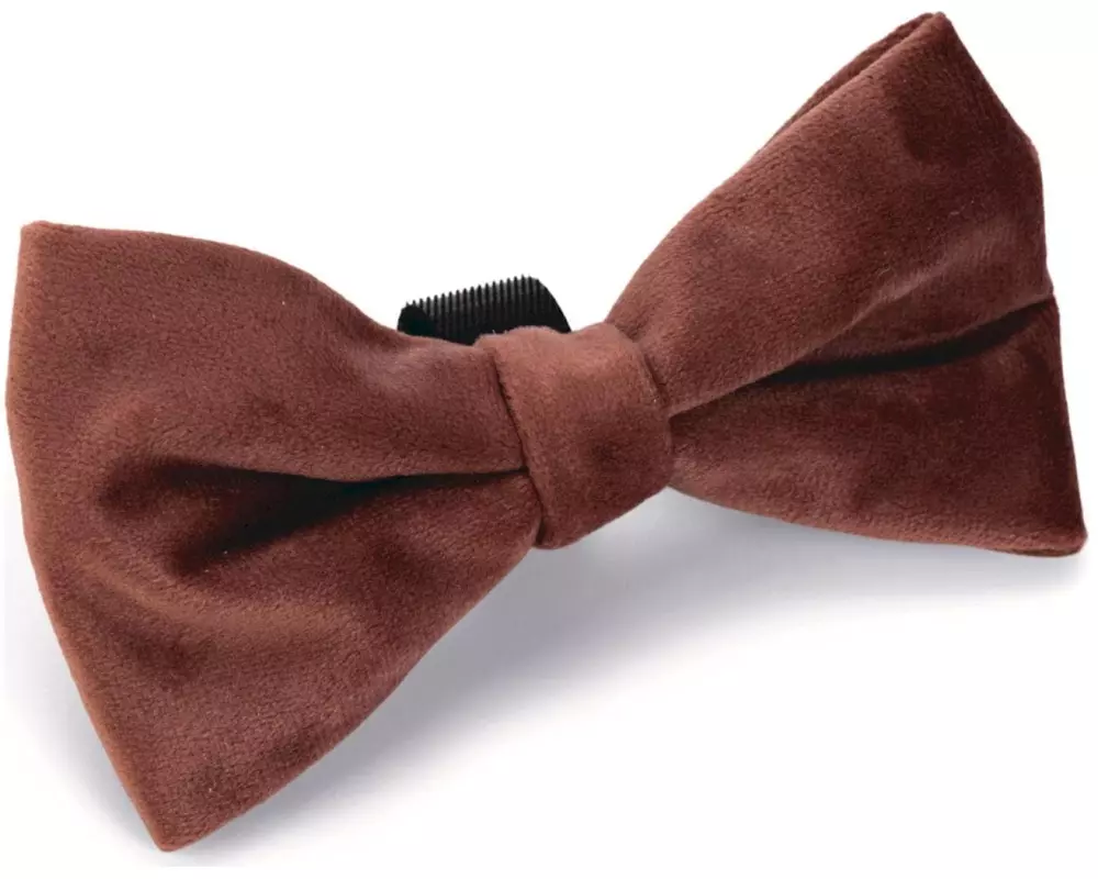 Designed by Lotte Velvet Fliege Zaza 12 cm, Dunkelrosa