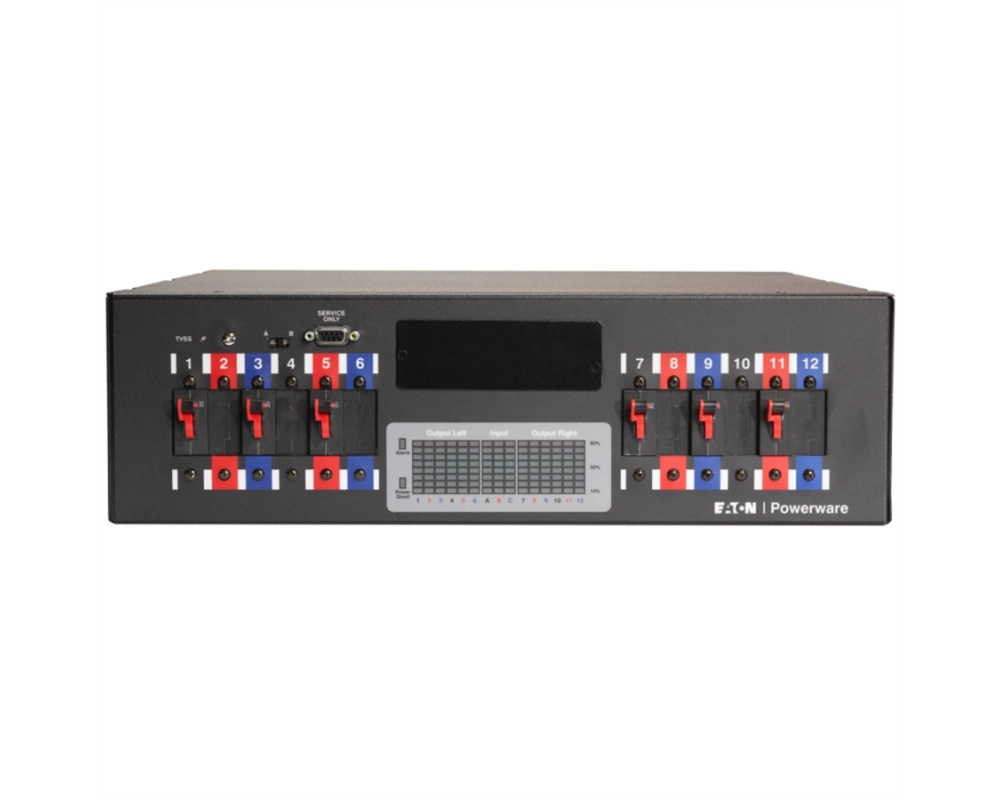 EATON RPM Blade USV Ausgangsverteilmodul mit Sicherungen, Ausgänge 12x IEC320-C13 und 6x IEC320-C19, Eingangskabel 6m, Anschlusstecker für BladeUPS "RPM" oder ParallelBar
