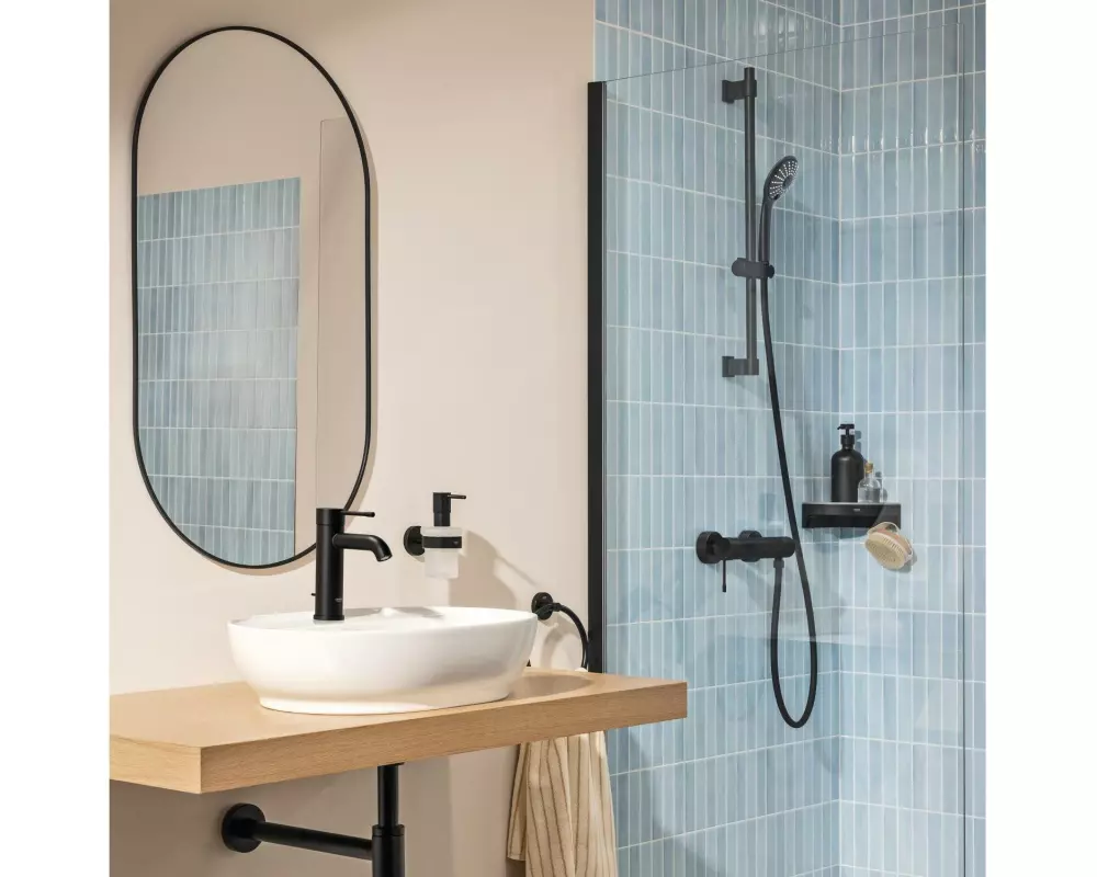 GROHE Essence New S-Size mit Ablaufgarnitur Schwarz