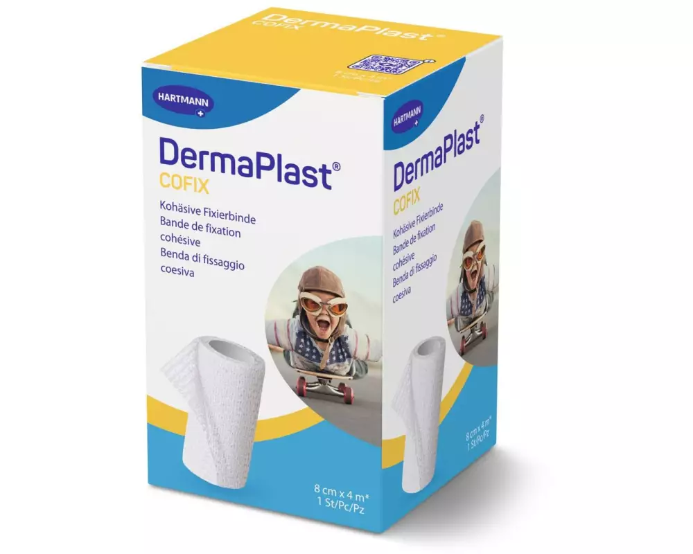 DermaPlast Gazebinde Cofix weiss 8 cm x 4 m