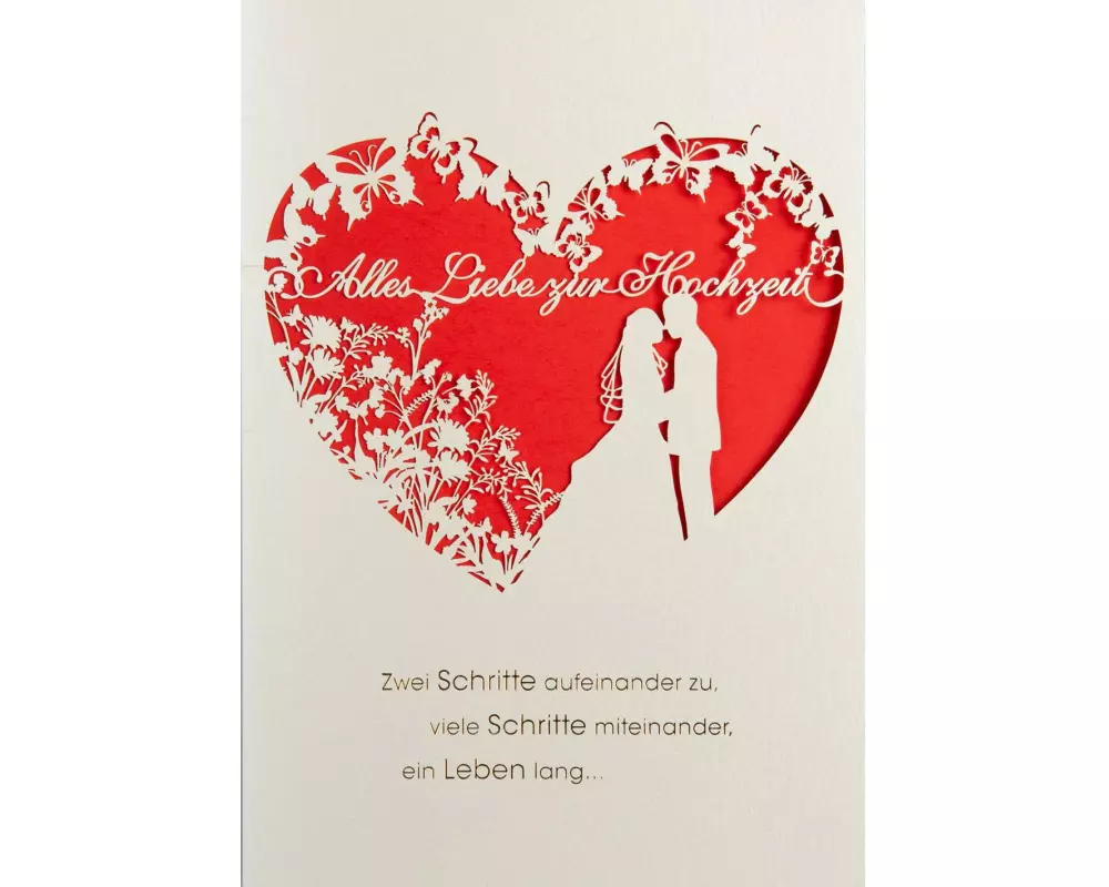 ABC Hochzeitskarte Rotes Herz