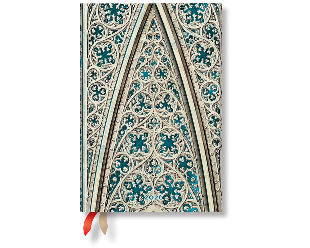 PAPERBLANKS Agenda Cathédrale Milan 2026 DF0891-1 1W/2S HOR Mini HC FR 9.5x14cm