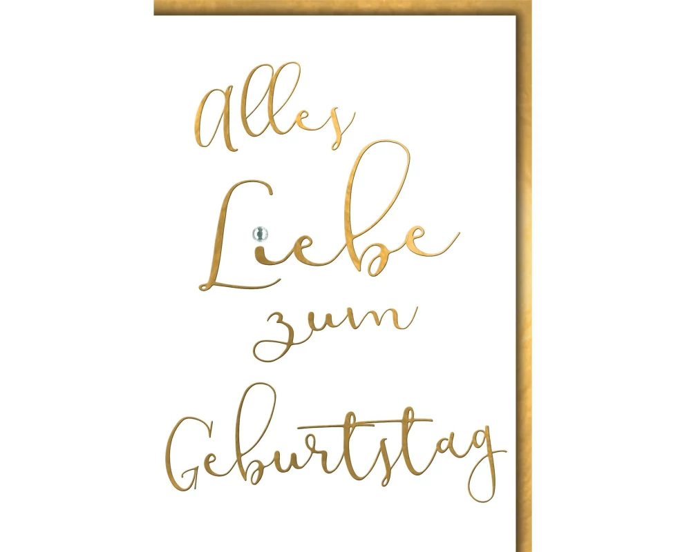 Braun + Company Geburtstagskarte Alles Liebe 11.5 x 17 cm