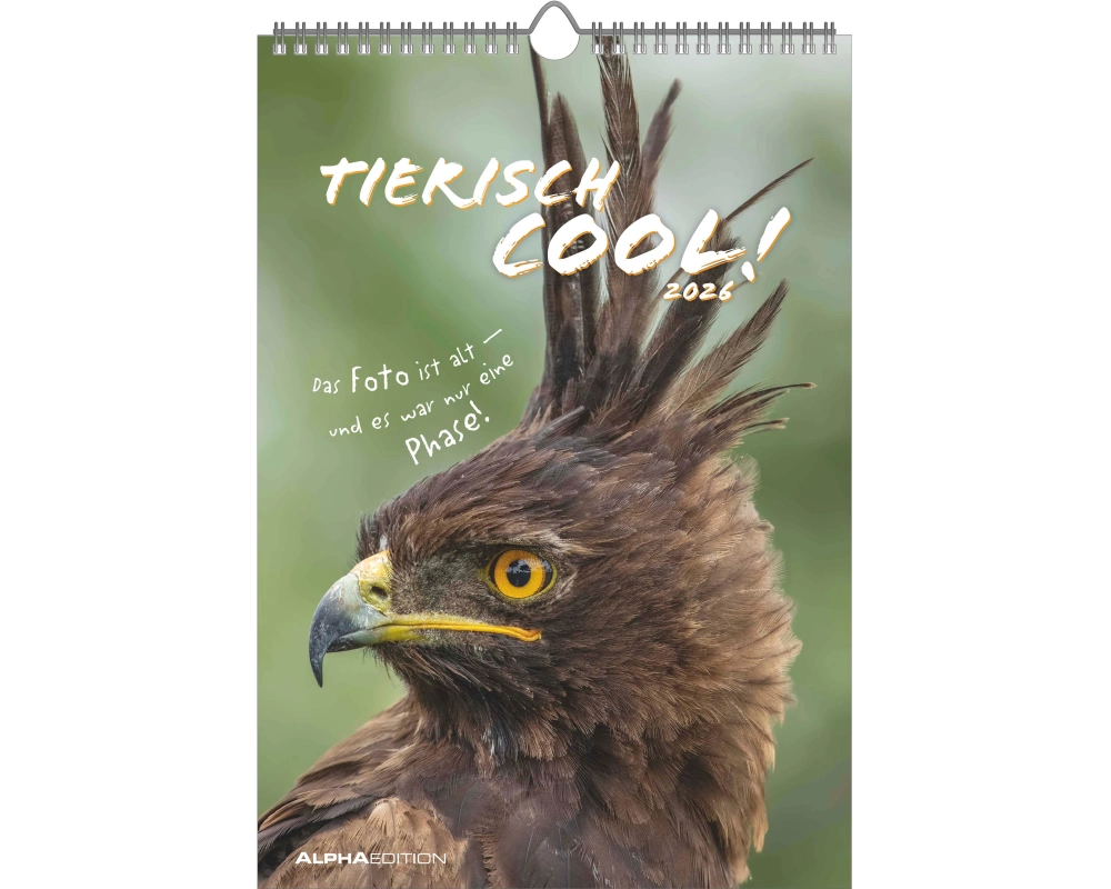 ALPHA EDITION Bildkalender 2026 160492 Tierisch cool! DE 23.7x34cm