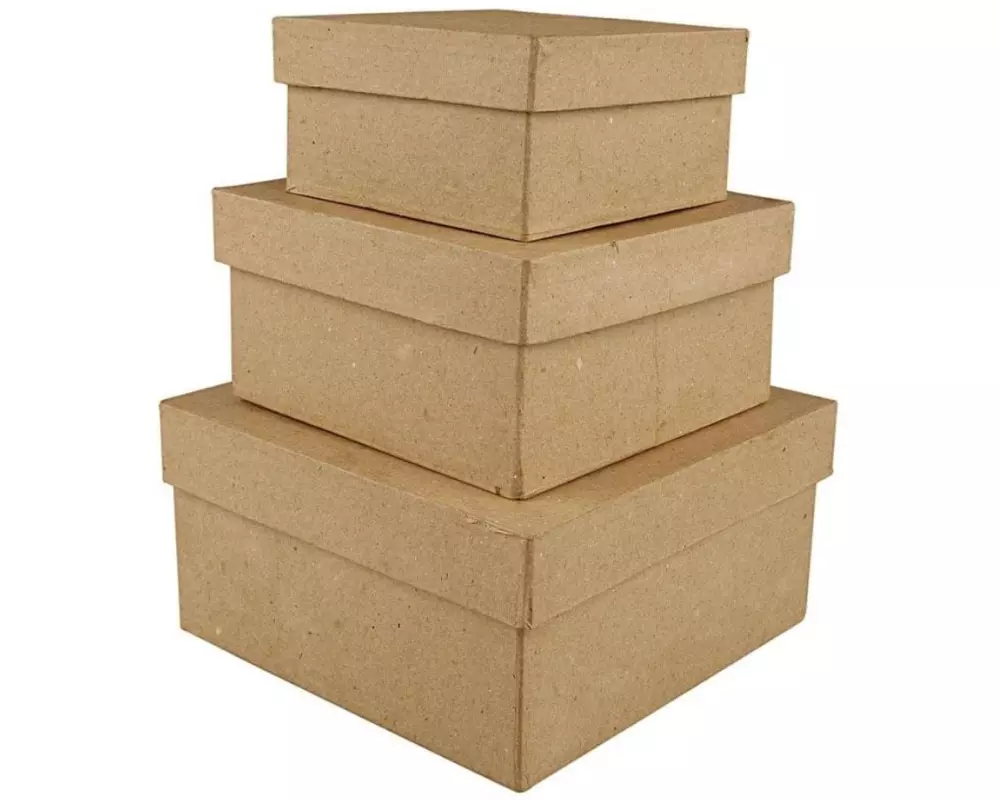 Creativ Company Papp-Schachtel 5 - 7,5 cm , 3 Stück